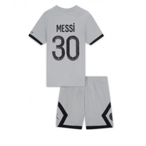 Paris Saint-Germain Lionel Messi #30 babykläder Bortatröja barn 2022-23 Korta ärmar (+ Korta byxor)